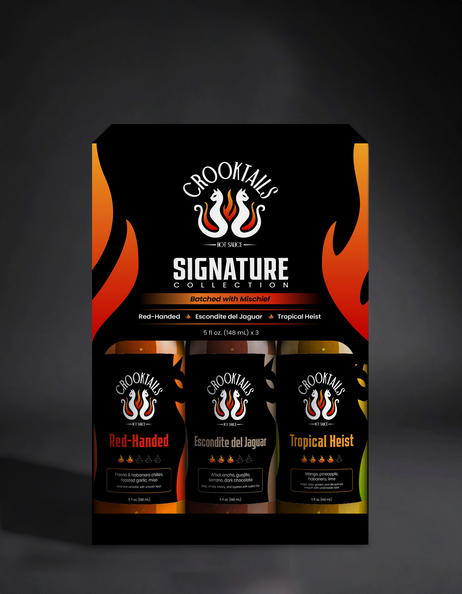 Signature Collection – Crooktails Hot Sauce Trio - Crooktails Hot
